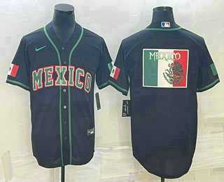 Men%27s Mexico Baseball 2023 Black World Big Logo Classic Stitched Jerseys->2023 world baseball classic->MLB Jersey